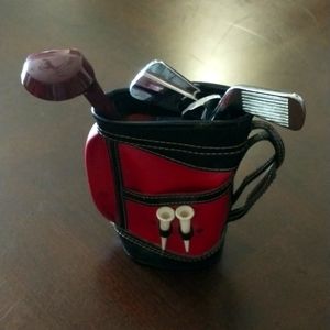 Golf-Theme Barware  4 utensils and bag Made in Japan Vintage
